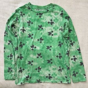 Minecraft Tie Dye Longsleeve shirt Boys size 8 Fair condition